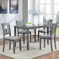 4 Padded Grey Dining Chairs
