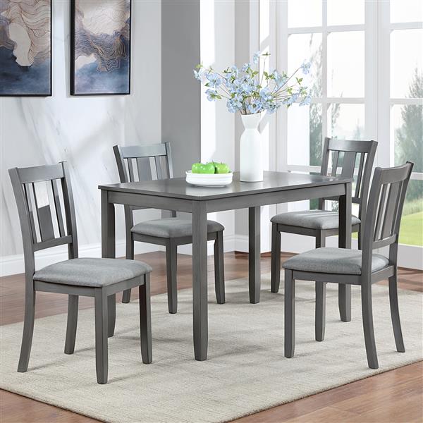 4 Padded Grey Dining Chairs